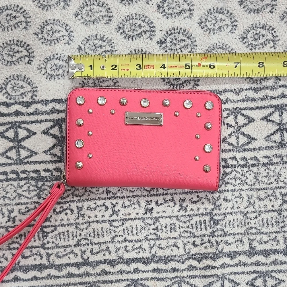 New York & Company Pink Studded Wristlet